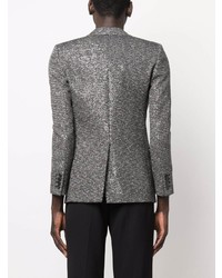 Blazer pailleté gris foncé Saint Laurent