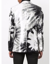 Blazer pailleté imprimé tie-dye noir Philipp Plein