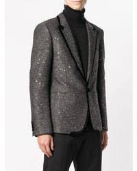 Blazer pailleté noir Saint Laurent