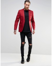 Blazer rouge Asos