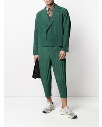 Blazer vert foncé Homme Plissé Issey Miyake