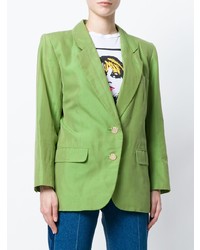 Blazer vert Yves Saint Laurent Vintage
