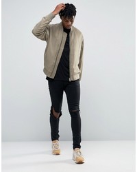 Blouson aviateur beige Asos