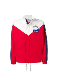 Blouson aviateur blanc et rouge et bleu marine Au Jour Le Jour For Colmar