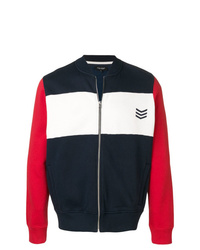 Blouson aviateur blanc et rouge et bleu marine Ron Dorff