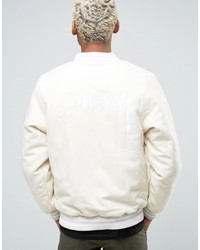 Blouson aviateur blanc Stussy