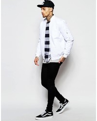 Blouson aviateur blanc Asos