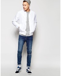 Blouson aviateur blanc Asos