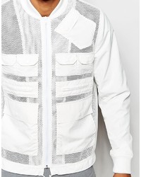 Blouson aviateur blanc Asos