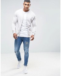 Blouson aviateur blanc Asos