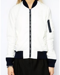 Blouson aviateur blanc Schott NYC