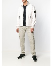 Blouson aviateur blanc Stone Island