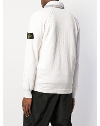 Blouson aviateur blanc Stone Island