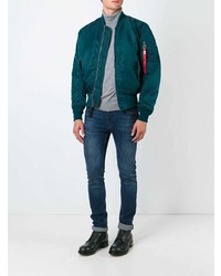 Blouson aviateur bleu canard Alpha Industries