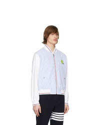 Blouson aviateur bleu clair Thom Browne