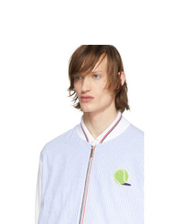 Blouson aviateur bleu clair Thom Browne