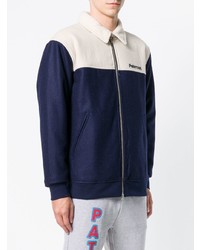 Blouson aviateur bleu marine et blanc Paterson.