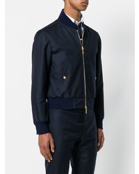 Blouson aviateur bleu marine Thom Browne