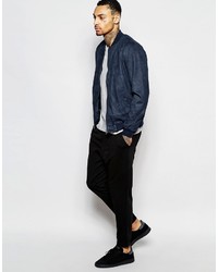 Blouson aviateur bleu marine Asos