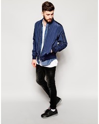 Blouson aviateur bleu marine