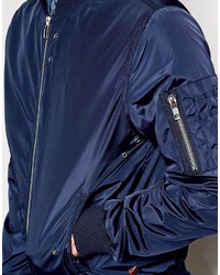 Blouson aviateur bleu marine