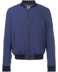 Blouson aviateur bleu marine Belstaff