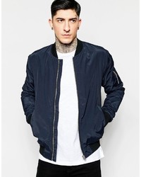 Blouson aviateur bleu marine