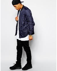 Blouson aviateur bleu marine Asos