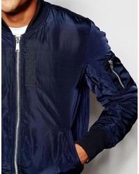 Blouson aviateur bleu marine Asos