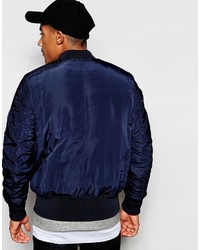 Blouson aviateur bleu marine Asos