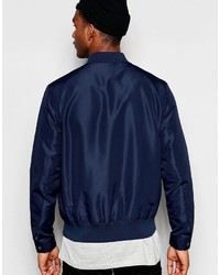 Blouson aviateur bleu marine Asos