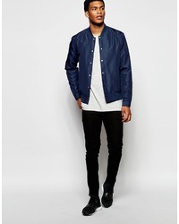 Blouson aviateur bleu marine Asos