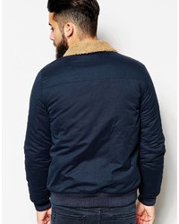 Blouson aviateur bleu marine Asos