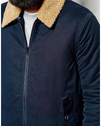 Blouson aviateur bleu marine Asos