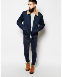 Blouson aviateur bleu marine Asos