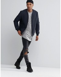 Blouson aviateur bleu marine Asos