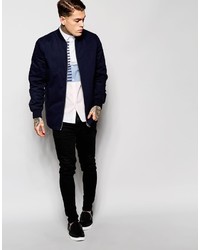 Blouson aviateur bleu marine Asos