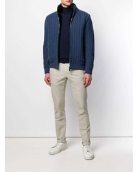 Blouson aviateur bleu marine Corneliani