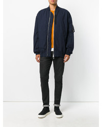 Blouson aviateur bleu marine Sacai