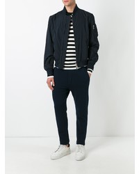 Blouson aviateur bleu marine Ermanno Scervino