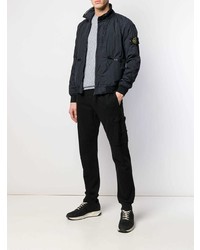 Blouson aviateur bleu marine Stone Island