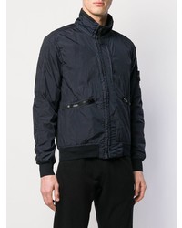 Blouson aviateur bleu marine Stone Island