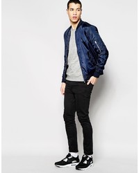 Blouson aviateur bleu marine Jack and Jones