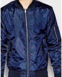 Blouson aviateur bleu marine Jack and Jones