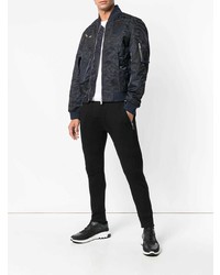 Blouson aviateur bleu marine Valentino