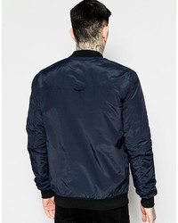 Blouson aviateur bleu marine