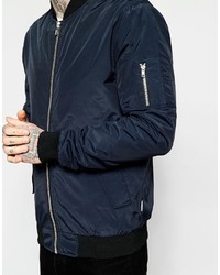 Blouson aviateur bleu marine