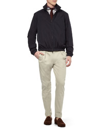 Blouson aviateur bleu marine Loro Piana