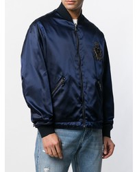 Blouson aviateur bleu marine Dolce & Gabbana