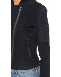 Blouson aviateur bleu marine Theory